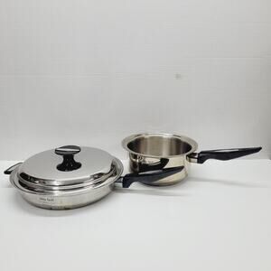 Carico Ultra Tech T304SS 11" Fry Pan & Lid And 3qt Sauce Pan Ultra Core Set of 3